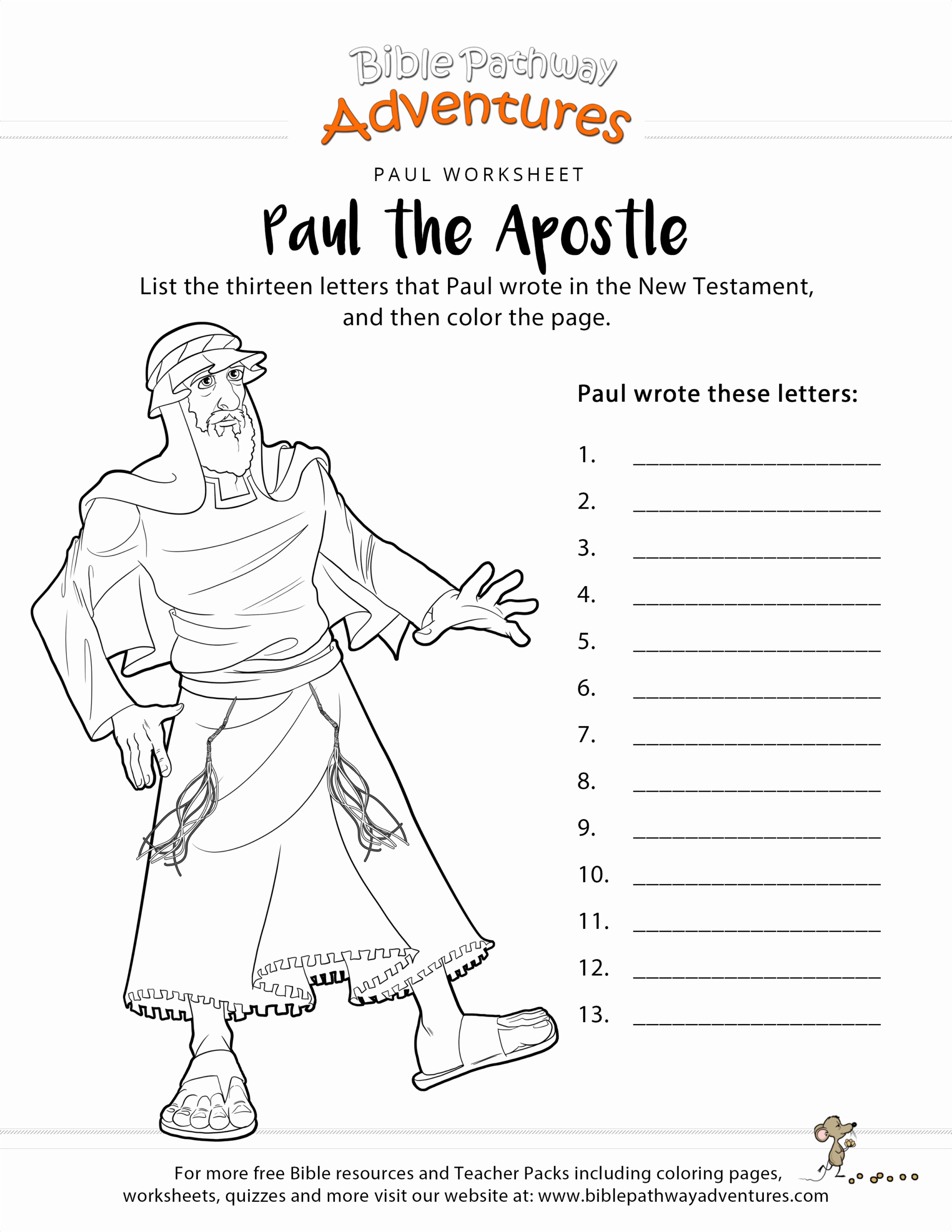 Free Printable Bible Activity Sheets For Kids