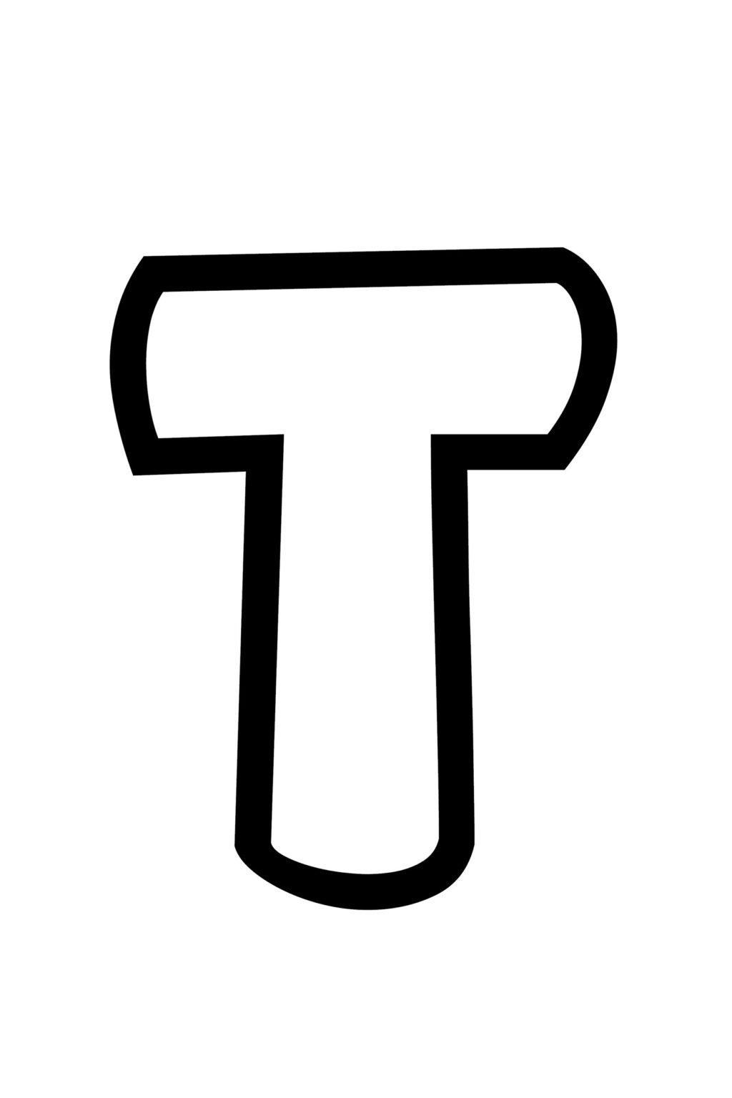 Free Printable Bubble Letter T