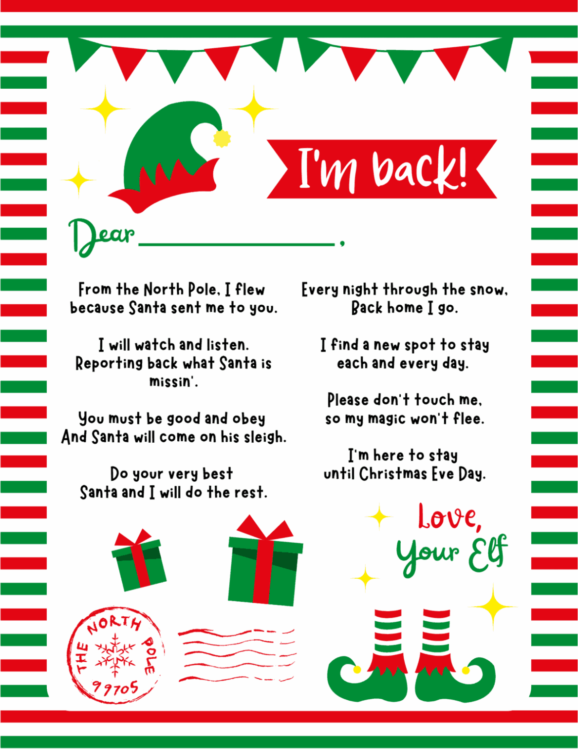 Elf On The Shelf Arrival Letter Free Printable: Make Your Holiday