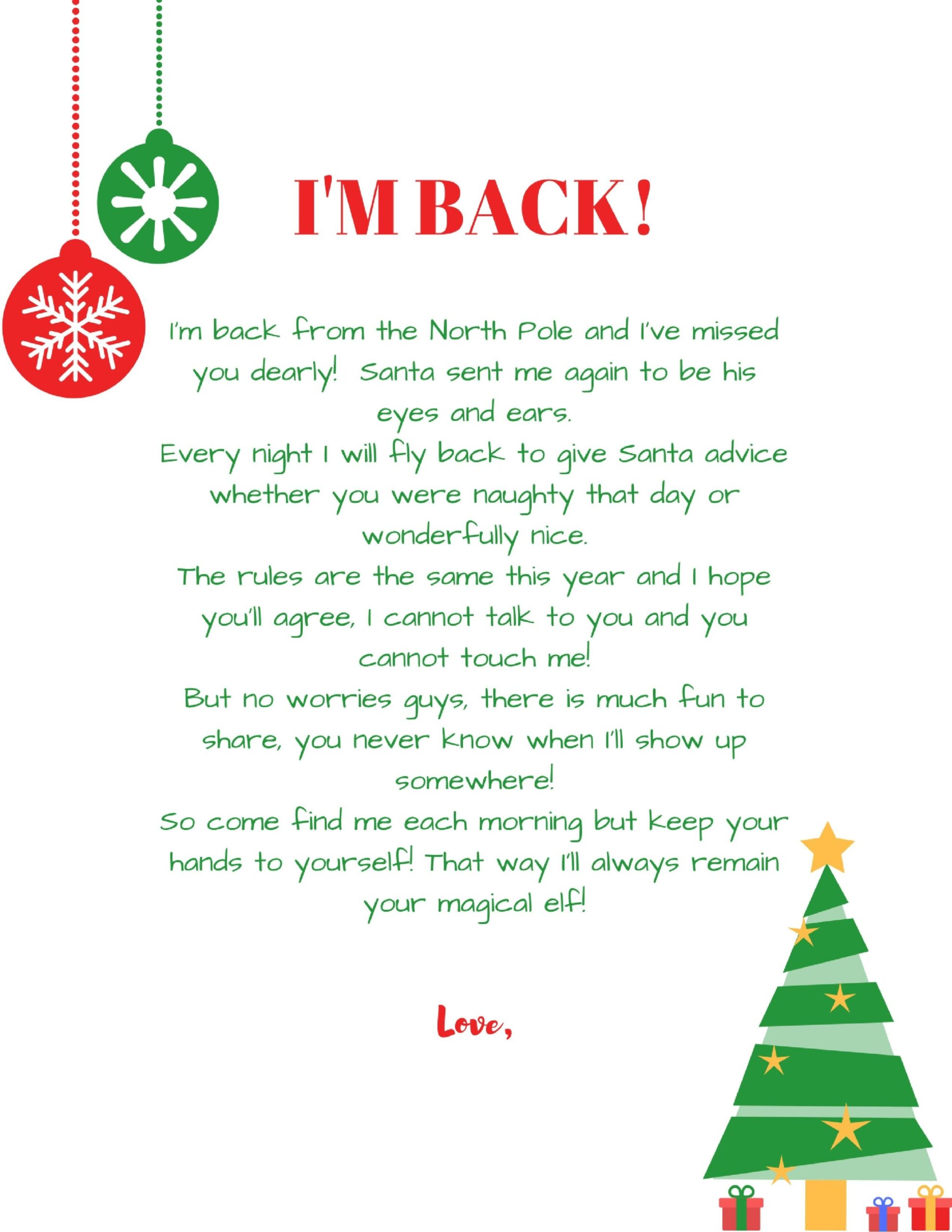 Free Printable Elf On The Shelf Welcome Back Letter Template John Hess Free Printable Elf On The Shelf Welcome Back Letter Template John Hess