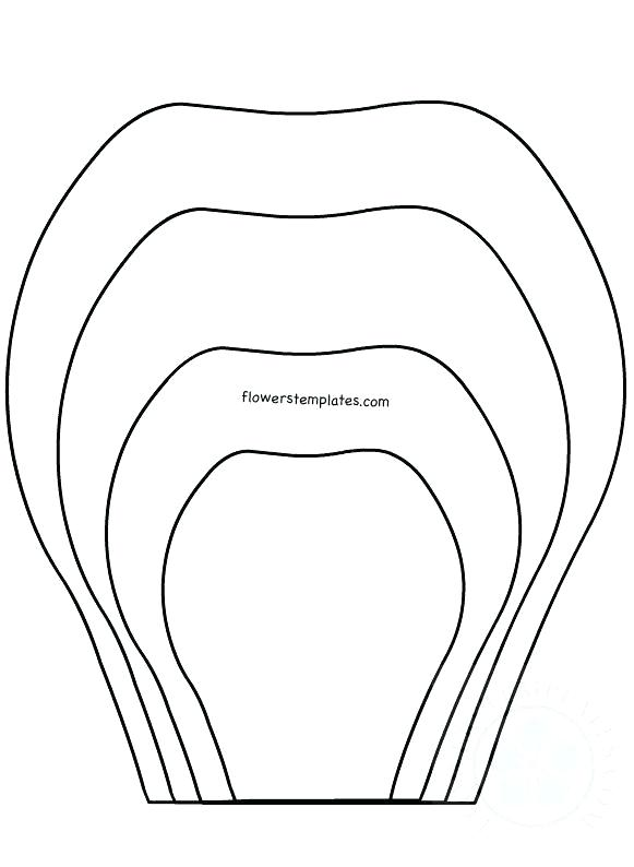 Free Printable Flower Petal Template Pattern Free Printable Flower Petal Template Pattern