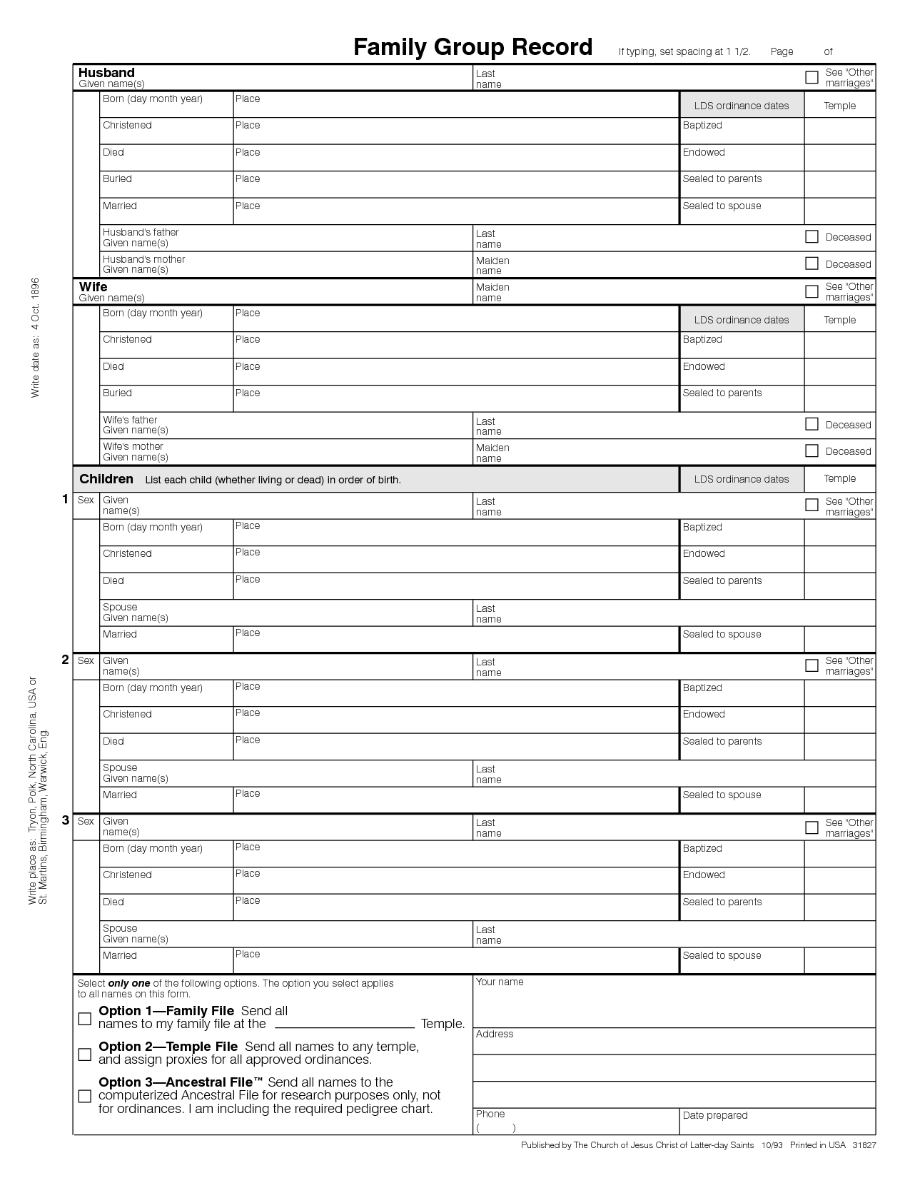 Free Printable Genealogy Sheets