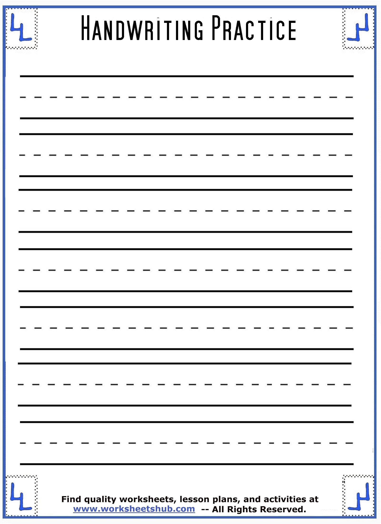 Free Printable Handwriting Practice Sheets