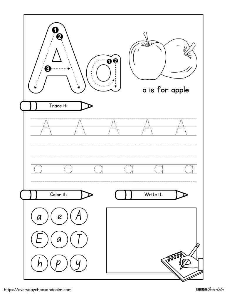 Free Printable Letter A Worksheets Free Printable Letter A Worksheets