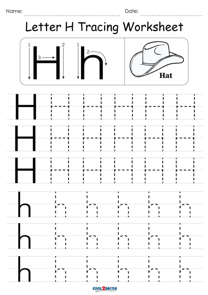 Free Printable Letter H Tracing Worksheets Free Printable Letter H Tracing Worksheets