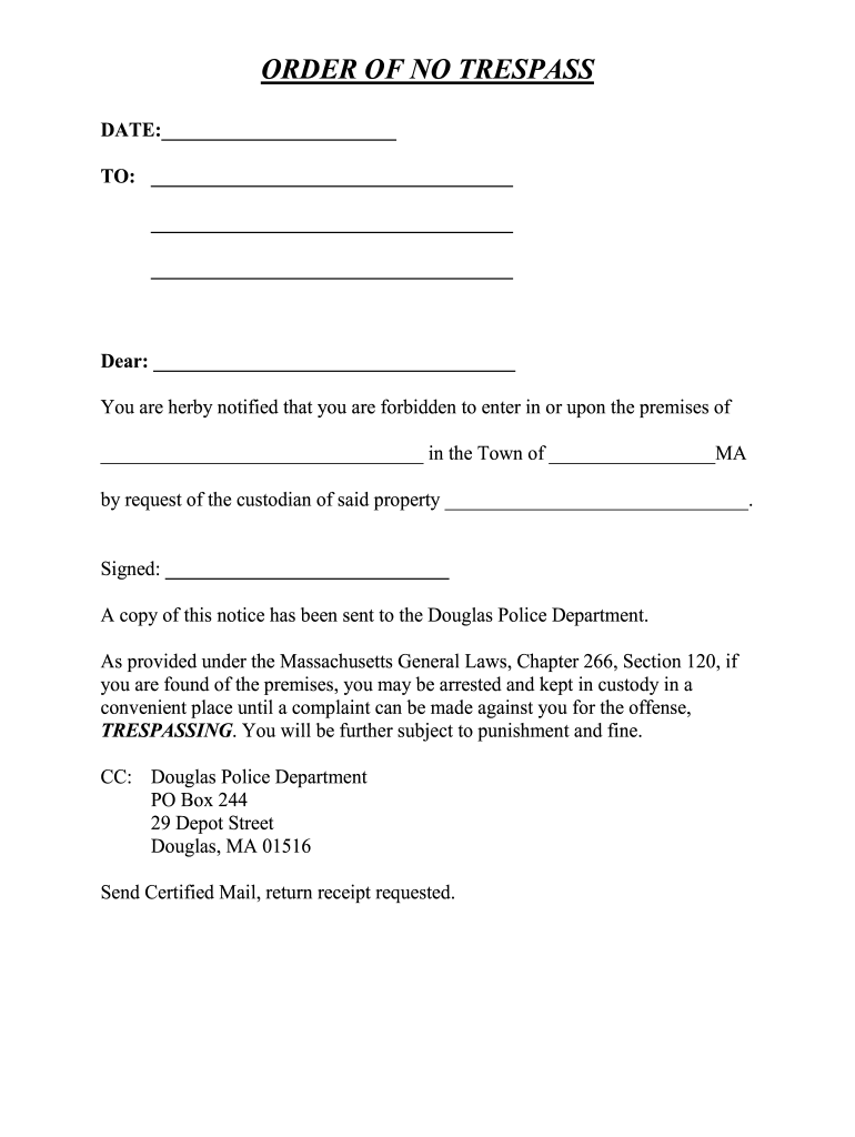 Free Printable No Trespassing Letter Templates iesanfelipe edu pe