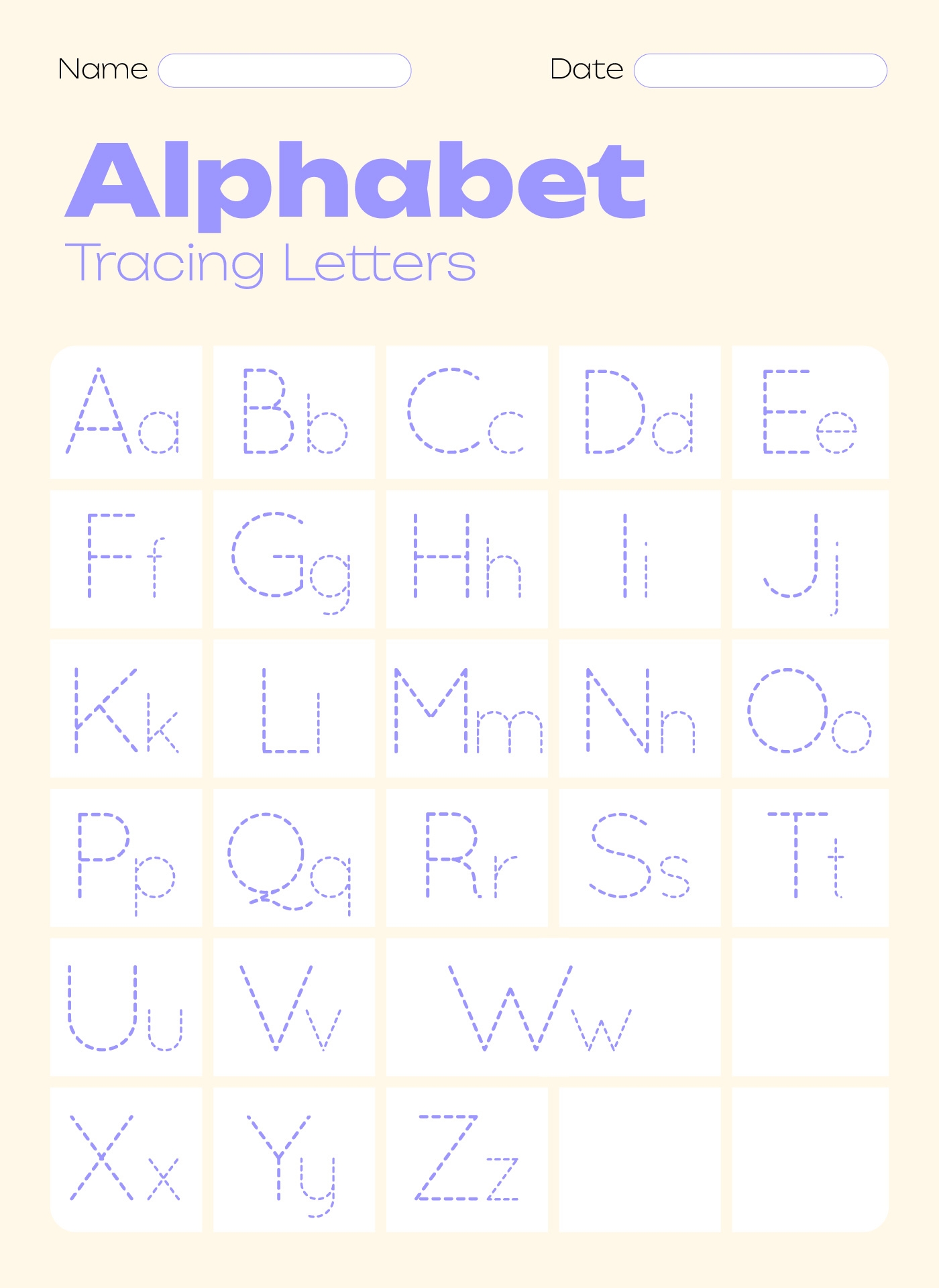 Free Printable Trace Alphabet Letters Free Printable Trace Alphabet Letters
