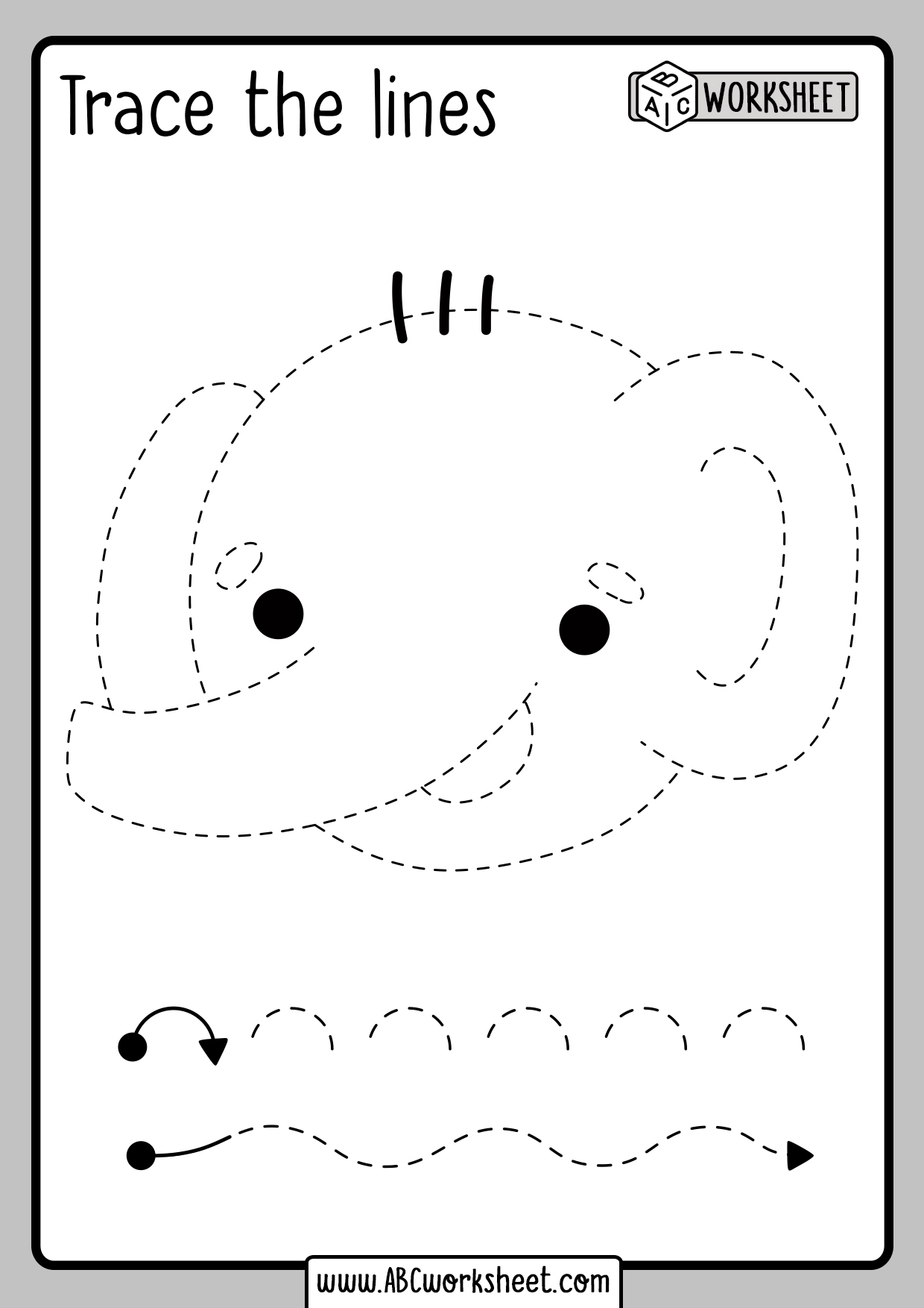 Free Printable Tracing Worksheet