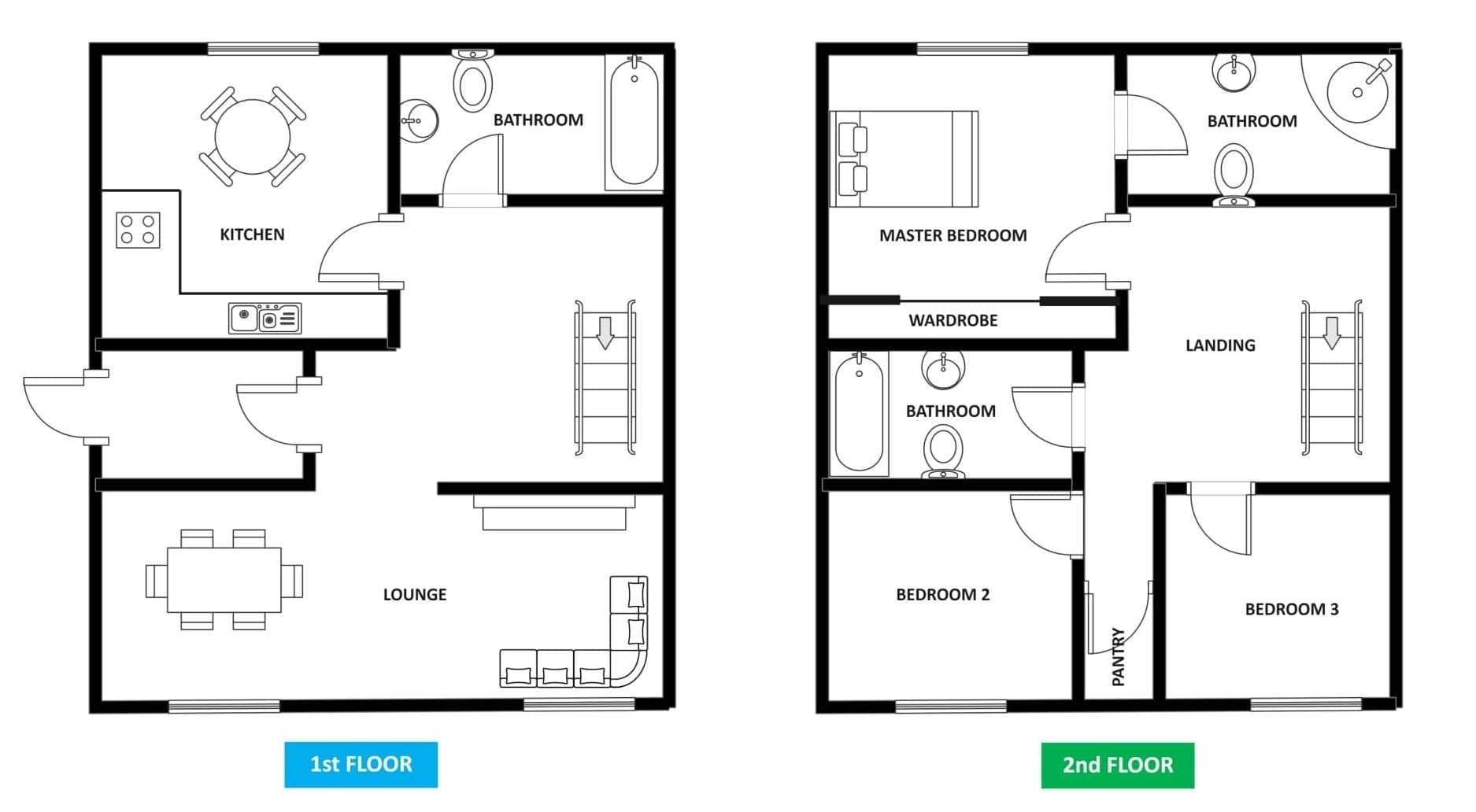 Free Simple Two Story House Plans