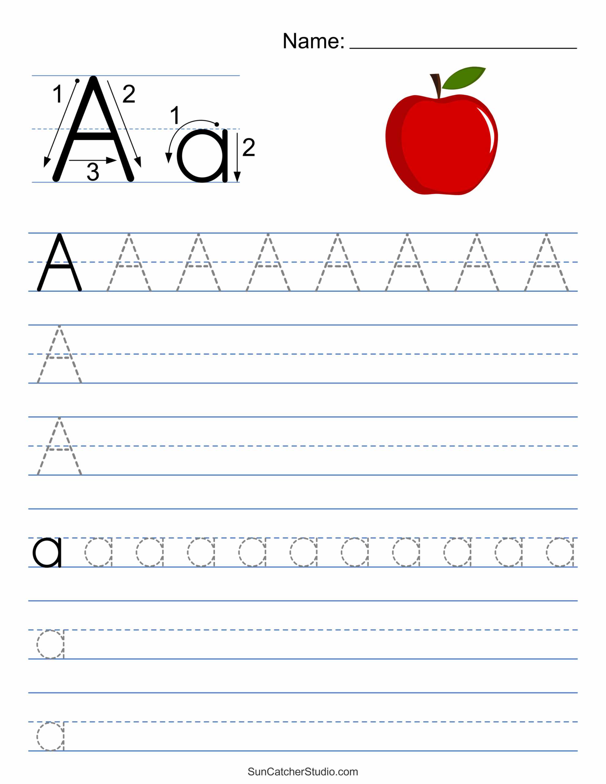 Free Tracing Alphabet Worksheet A To Download Free Tracing Alphabet 