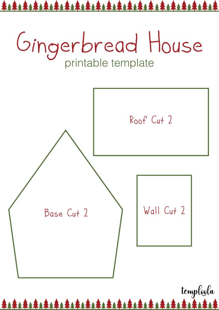 Gingerbread House Template Free Printable Christopher J Chen