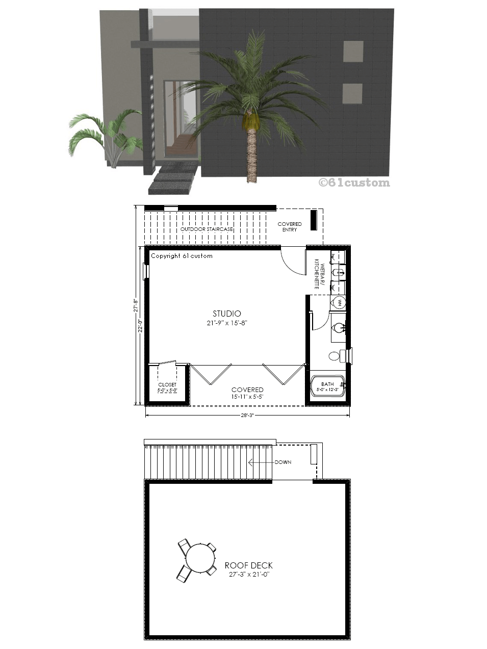 Guest House Plan Modern Studio 61custom Contemporary Modern  Guest House Plan Modern Studio 61custom Contemporary Modern