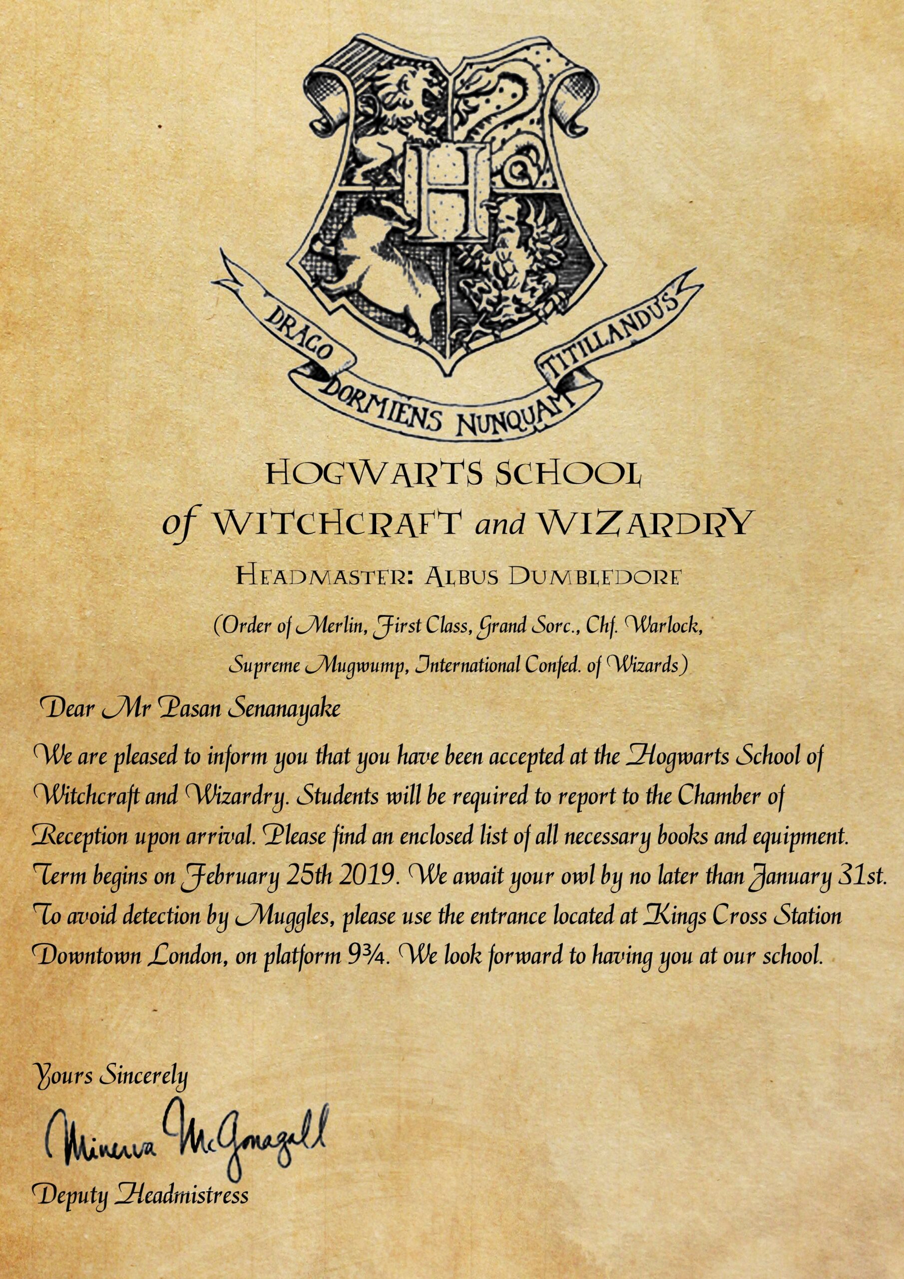 Hogwarts Acceptance Letter Printable Printable Word Searches