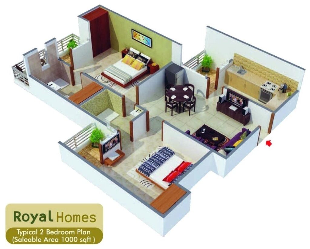 Indian House Plans 1000 Sq Feet 1000 Square Feet Home Plan With 2