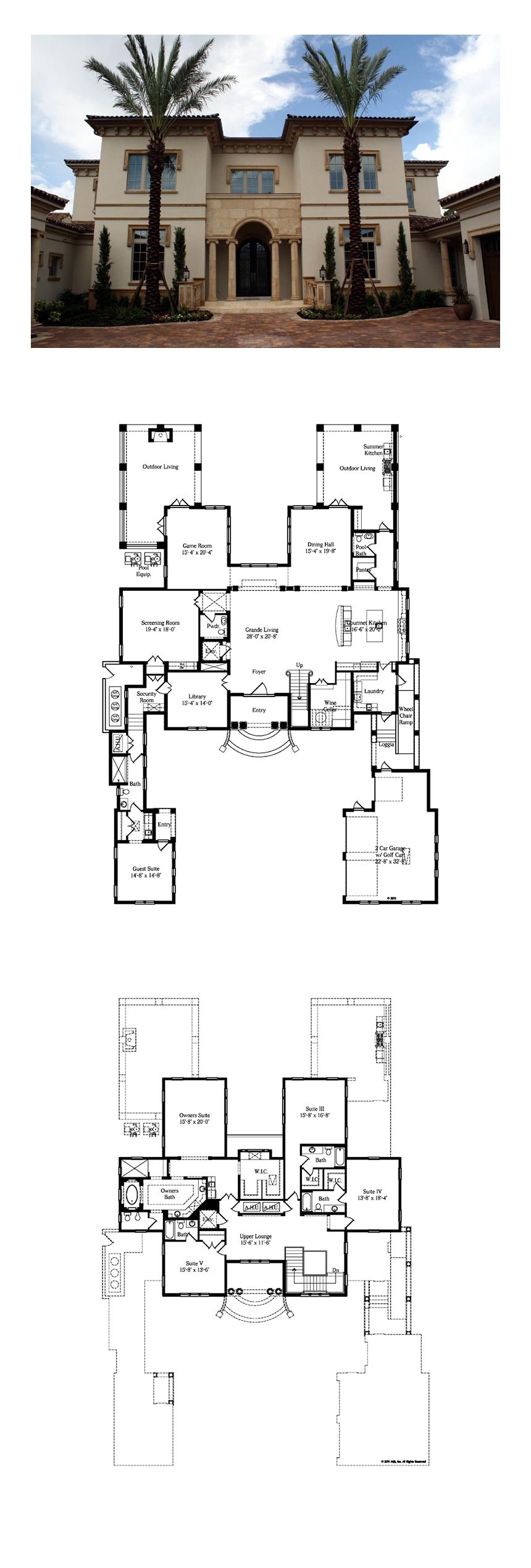 Italian Style House Plan 64727 With 5 Bed 7 Bath 3 Car Garage Italian Style House Plan 64727 With 5 Bed 7 Bath 3 Car Garage