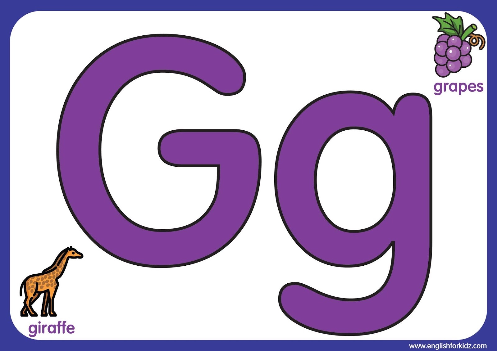 Letter G Worksheets Flash Cards Coloring Pages