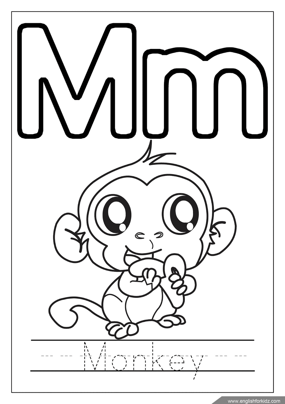 Letter M Worksheets Flash Cards Coloring Pages