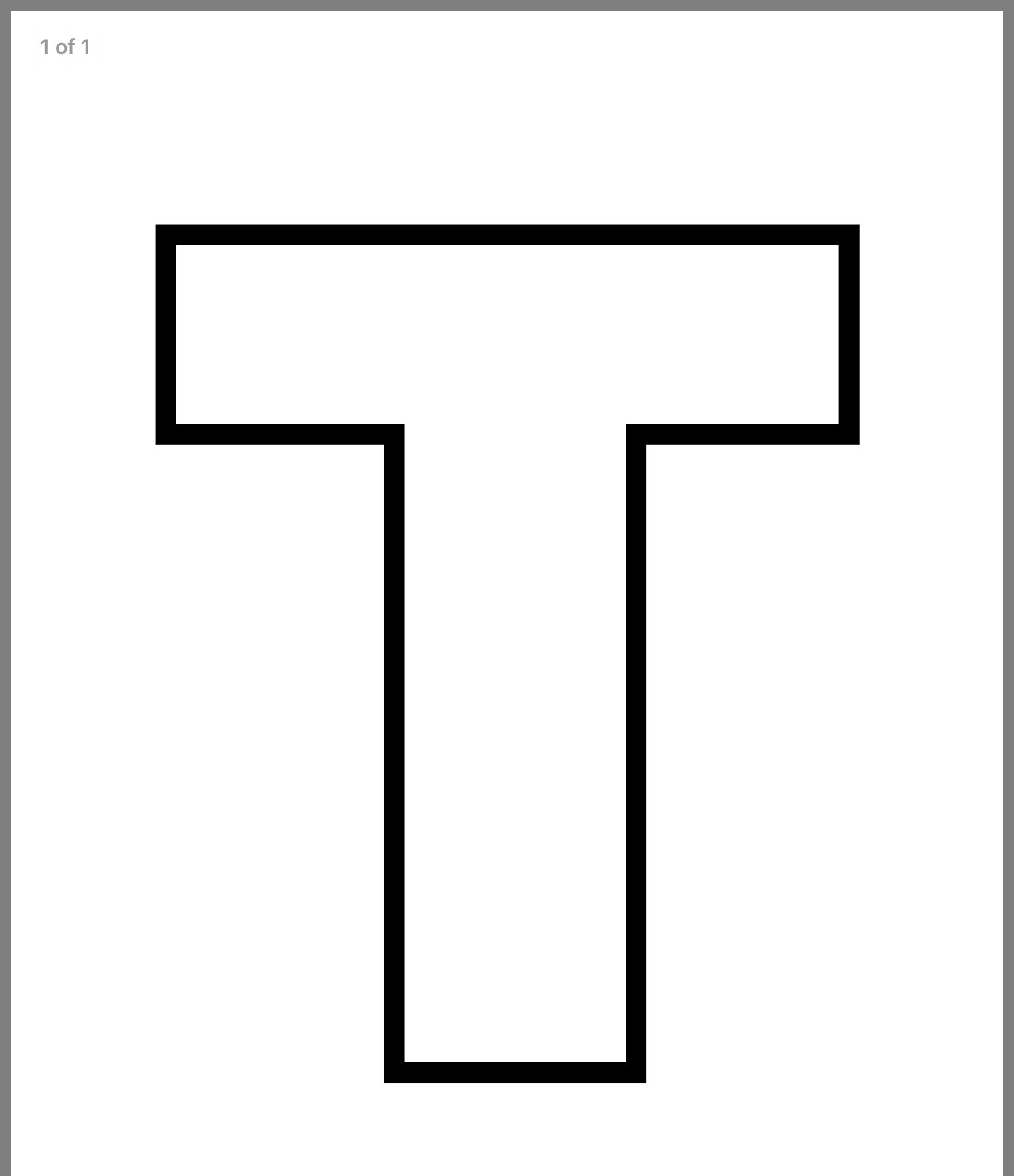 Letter T Printable