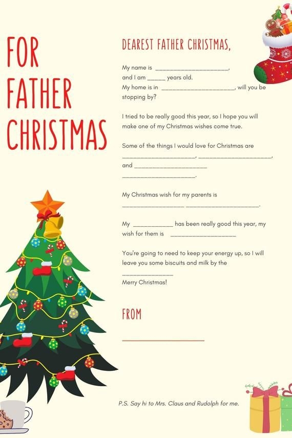 Letter To Father Christmas Printable