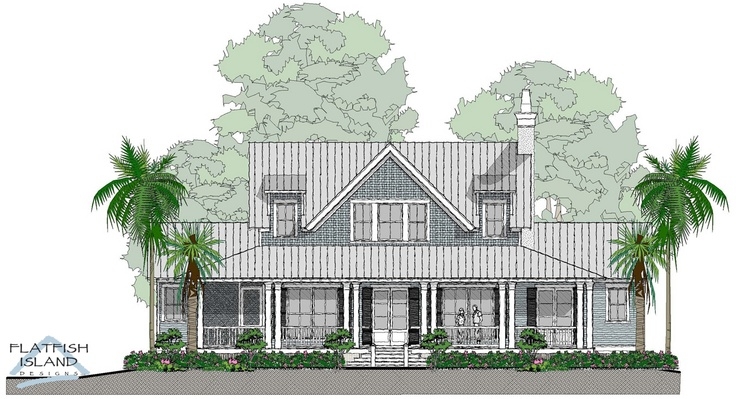 Little River Reach Front Elevation Coastal Homes Plans Coastal 