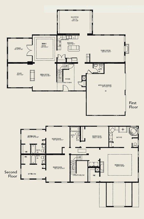 Lovely 2 Story 4 Bedroom House Floor Plans New Home Plans Design