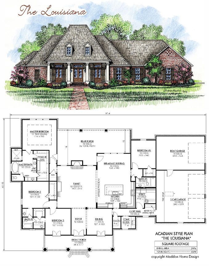 Madden Home Design Acadian House Plans French Country House Plans 