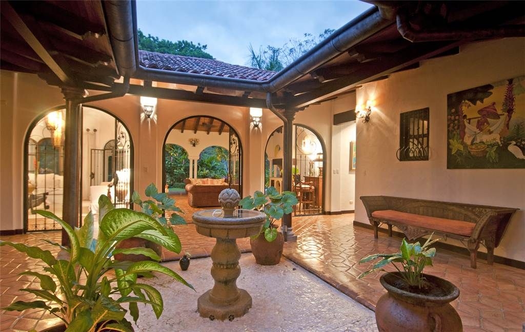 Mexican House Plans Courtyard Hacienda Style Home Plans Blue