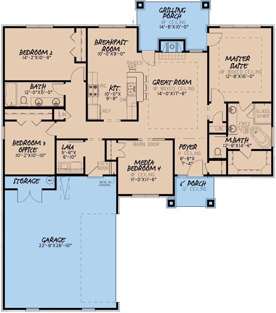 Modern House Plan 4 Bedrooms 0 Bath 1649 Sq Ft Plan 12 1500
