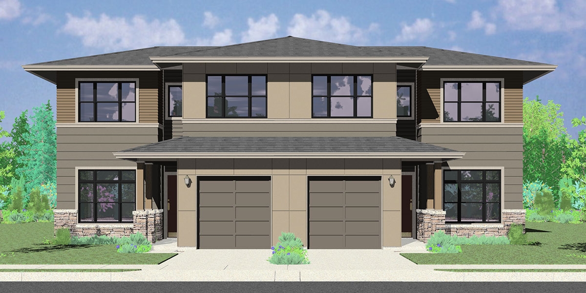 New House Duplex Floor Plan Designs From Bruinier Associates