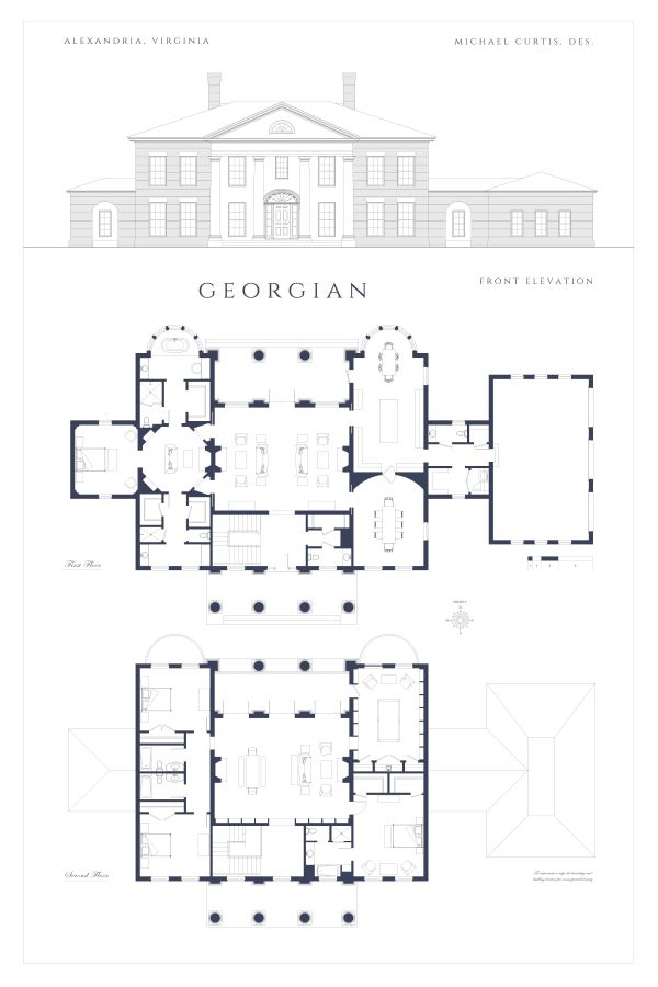 Old Georgian Mansion Floor Plans