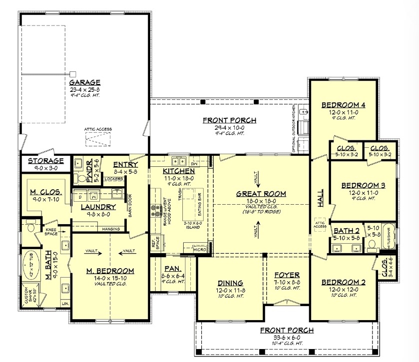 One Story Ranch House Plan With Side Entry Garage One Story Ranch House Plan With Side Entry Garage