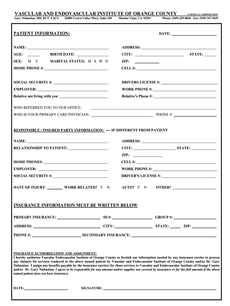 Patient Demographic Form Word Template And Guide AirSlate SignNow