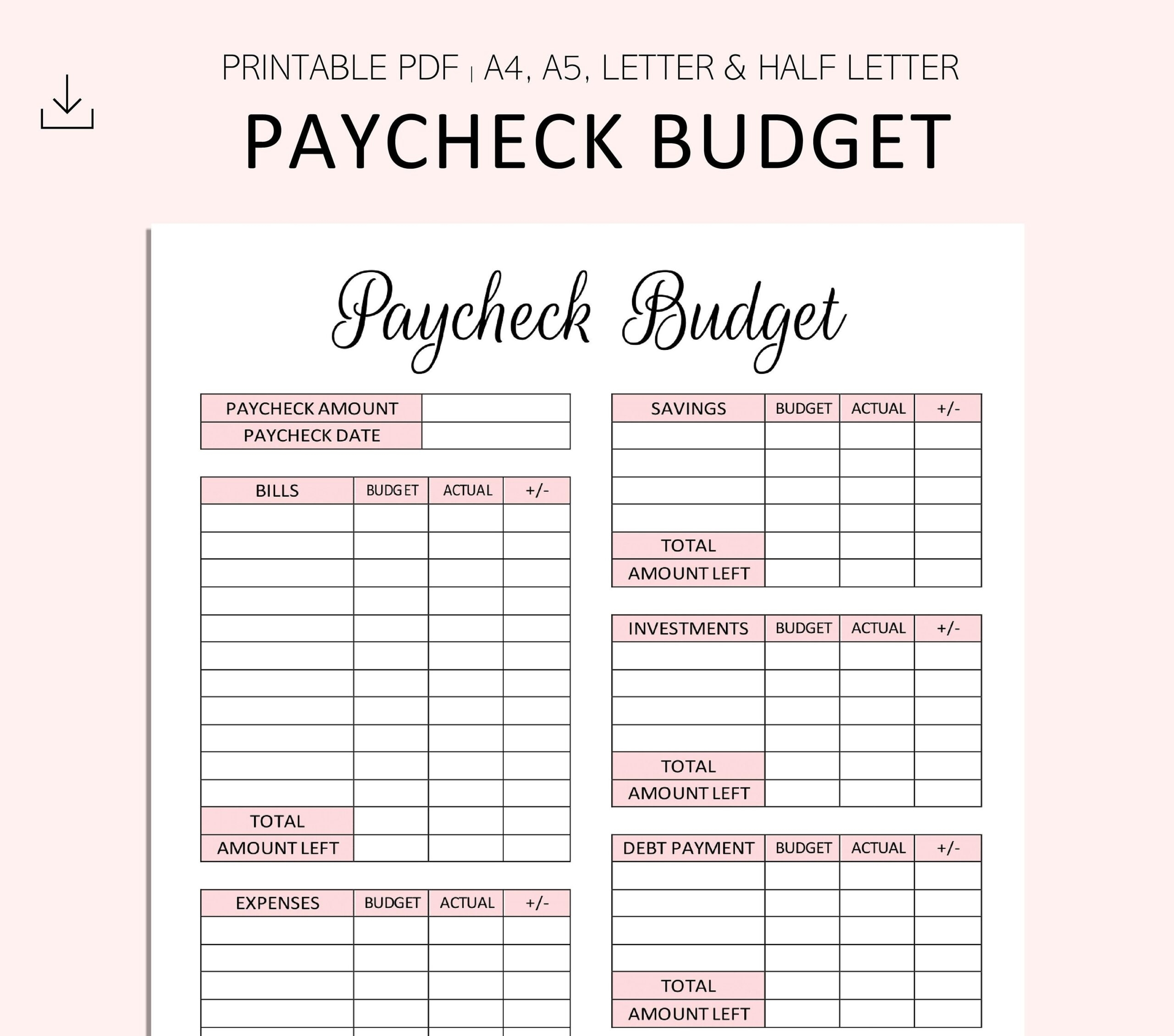Pdf Free Printable Paycheck Budget Worksheets Printable Worksheets Pdf Free Printable Paycheck Budget Worksheets Printable Worksheets