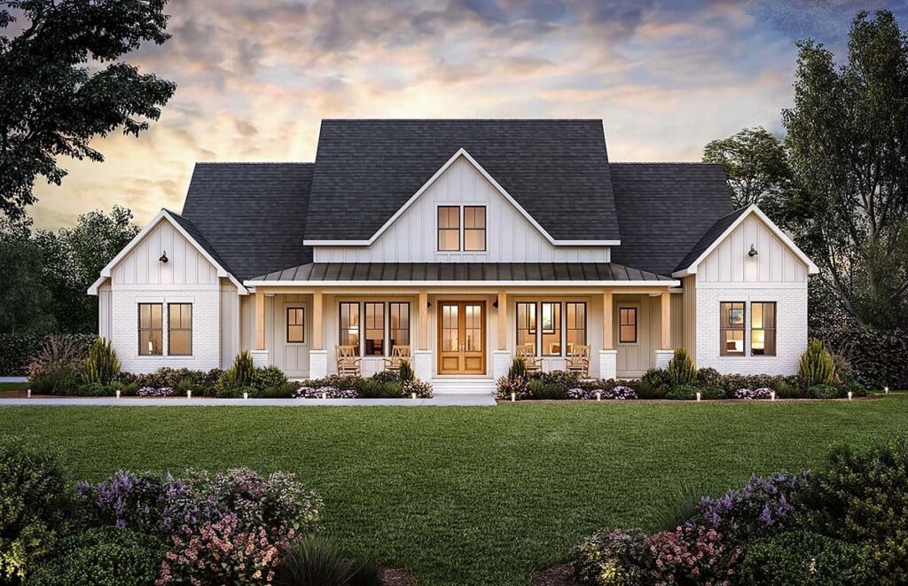 Plan 41471 Modern Farmhouse Plan With Big Pantry