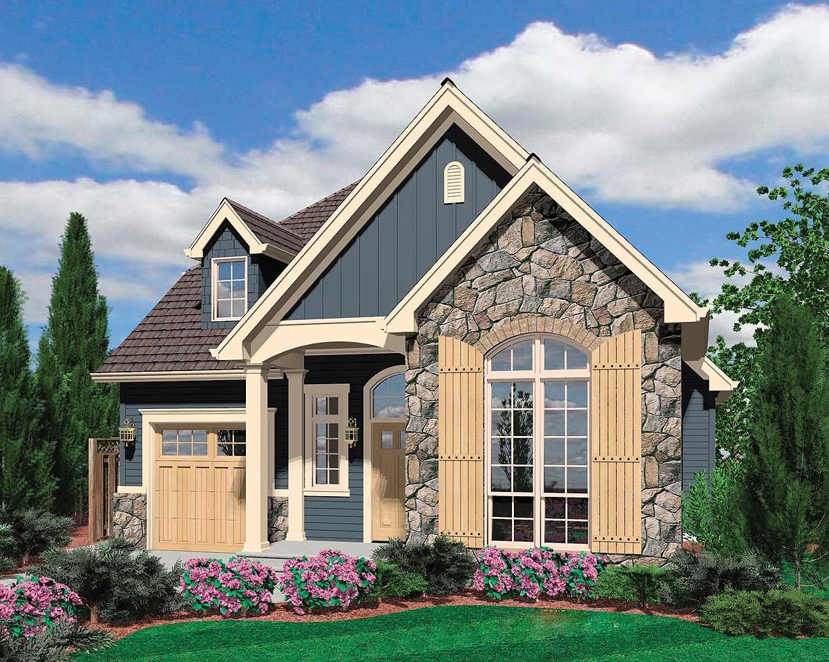Plan 69128AM European Cottage Plan With High Ceilings Cottage Style 