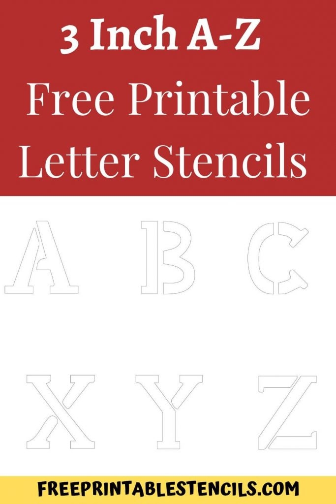 Printable 3 Inch Letter Stencils A Z