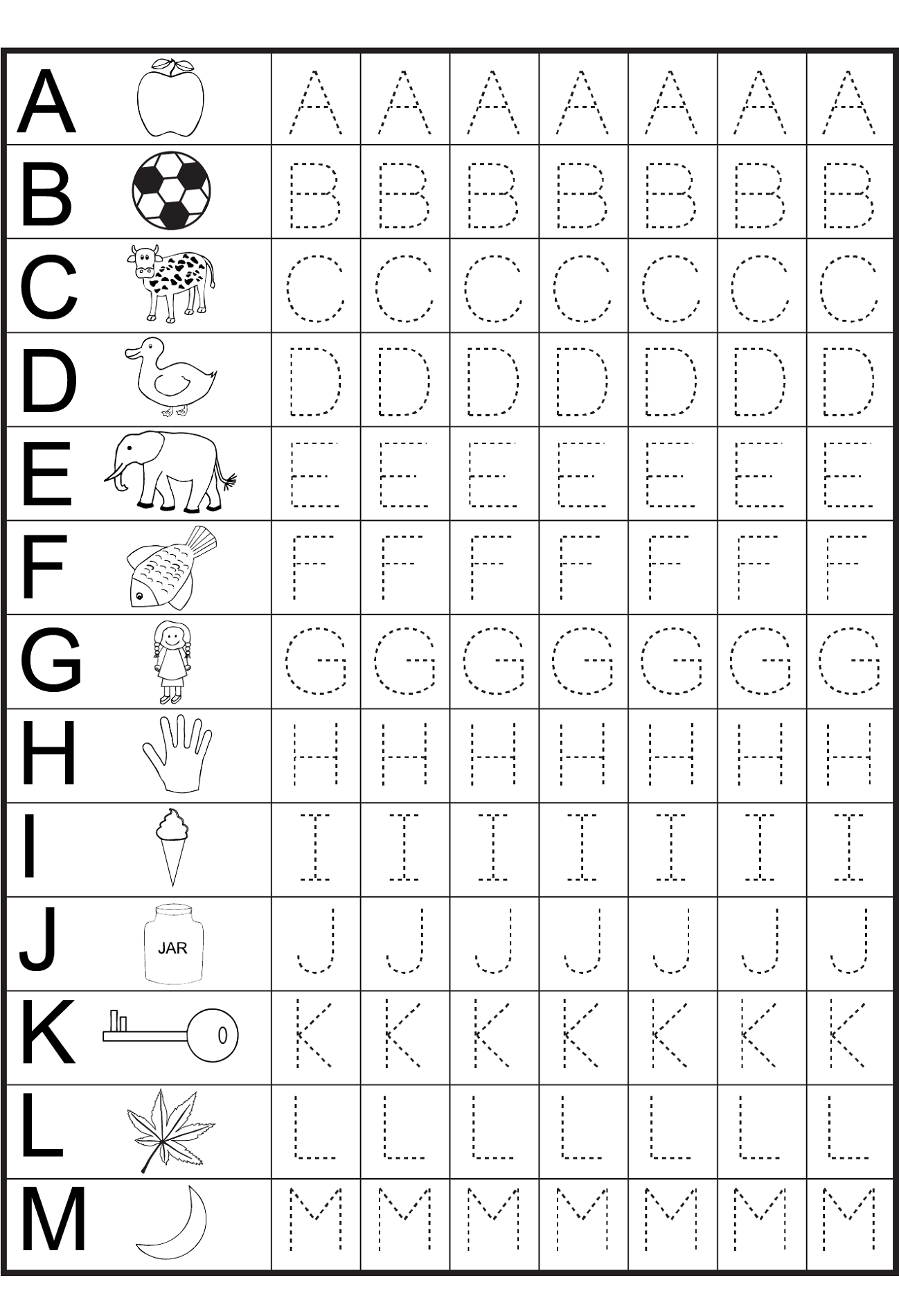 Printable Abc Worksheets For Preschool