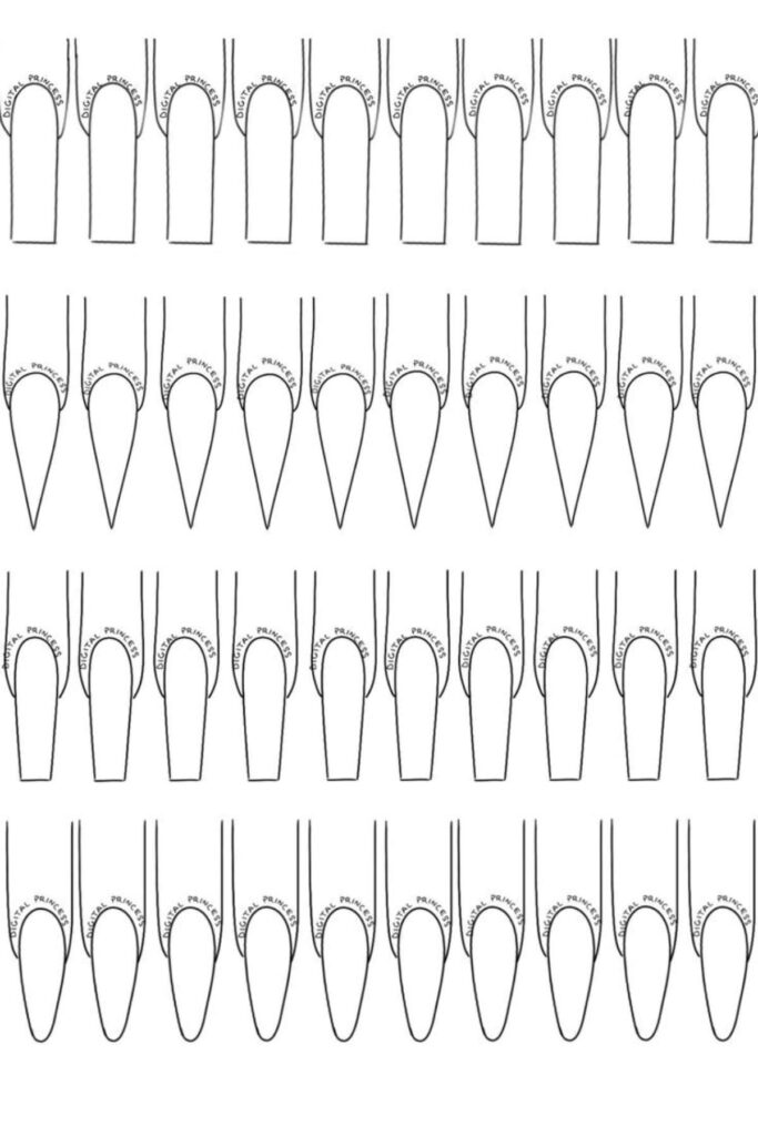 Printable Blank Nail Template