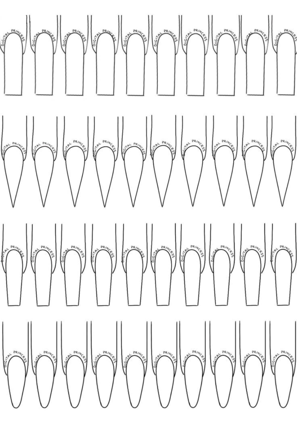 Printable Blank Nail Template
