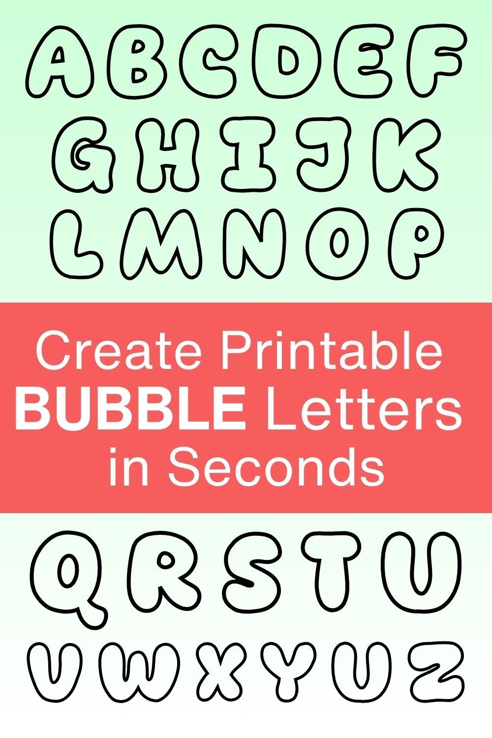 Printable Bubble Letters Free Alphabet Font Letter Templates 