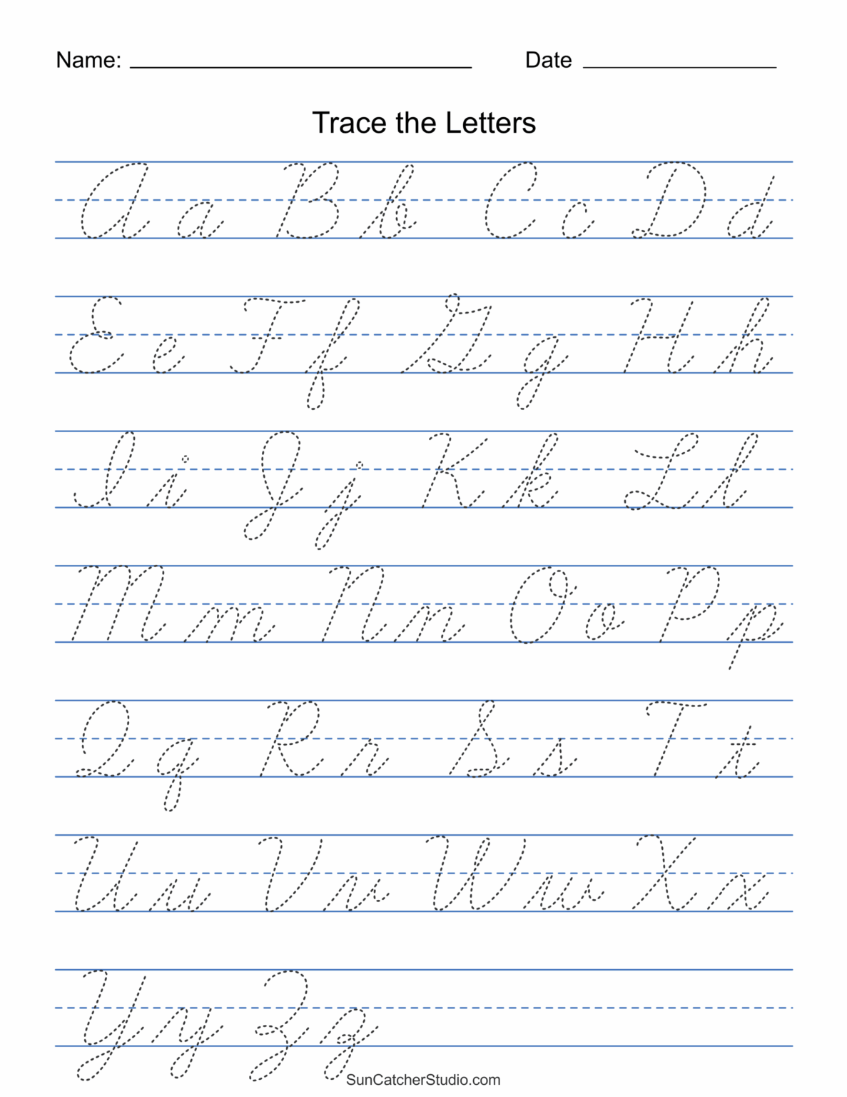 Cursive Writing Worksheets Free Printable - We Love Printables