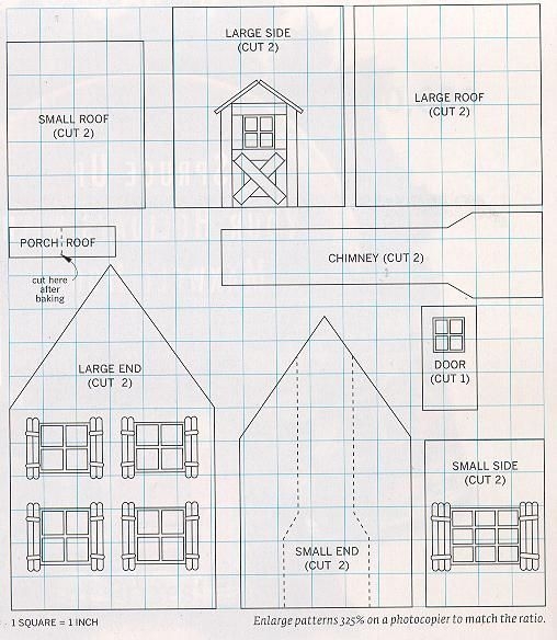 Printable Fancy Gingerbread House Templates