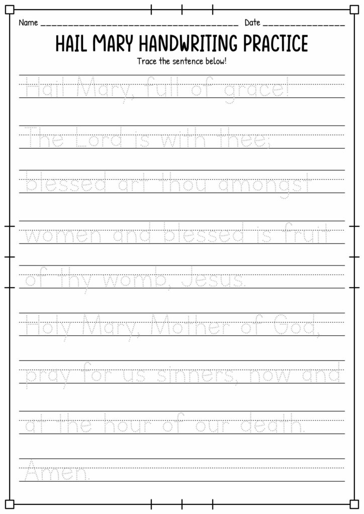Printable Handwriting Worksheets Printable Sight Words List