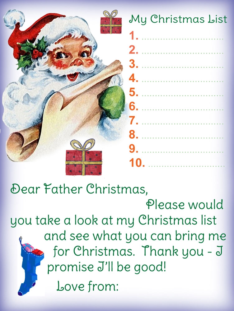 Printable Letter From Father Christmas Template Uk Classles Democracy
