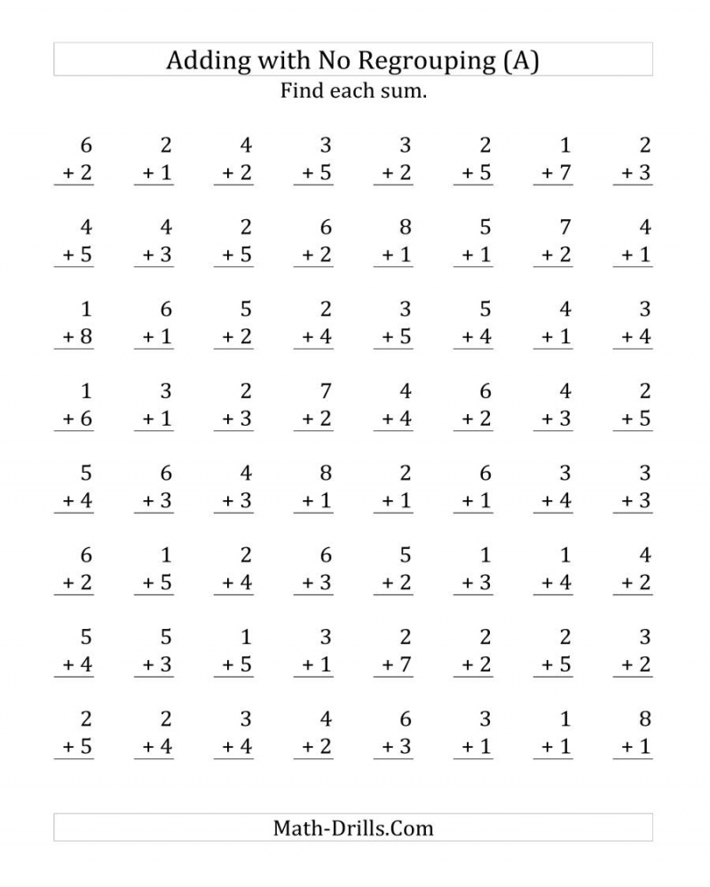 Printable Math Addition Worksheets