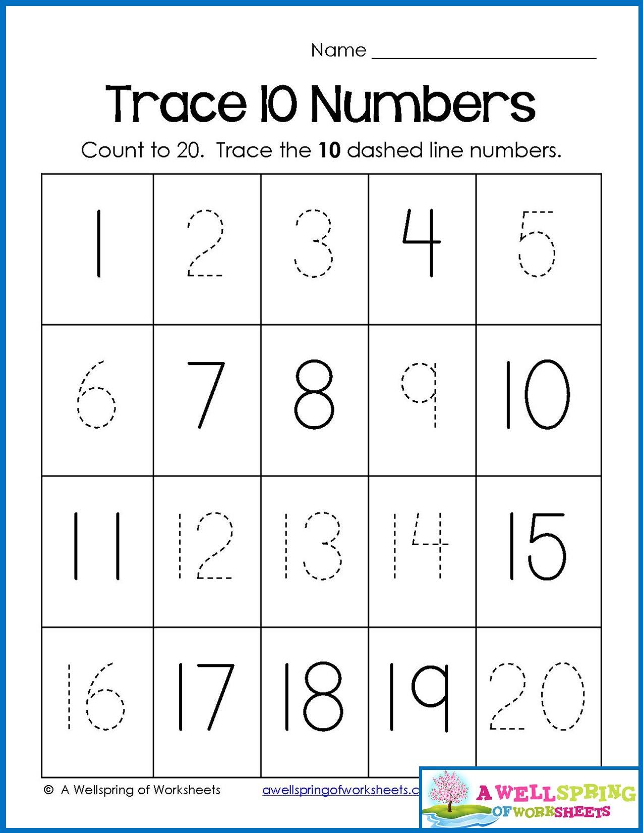 Printable Number One Worksheets