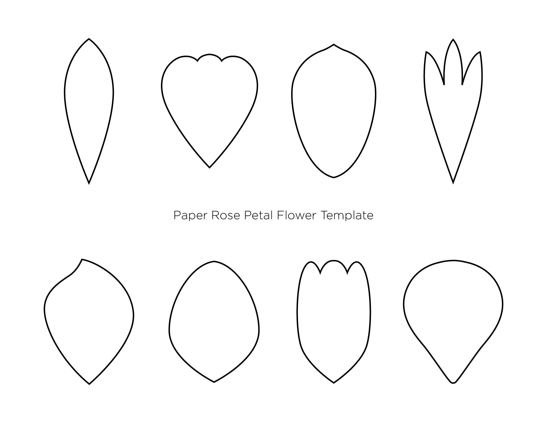 Printable Paper Flower Petal Templates Get What You Need For Free Printable Paper Flower Petal Templates Get What You Need For Free