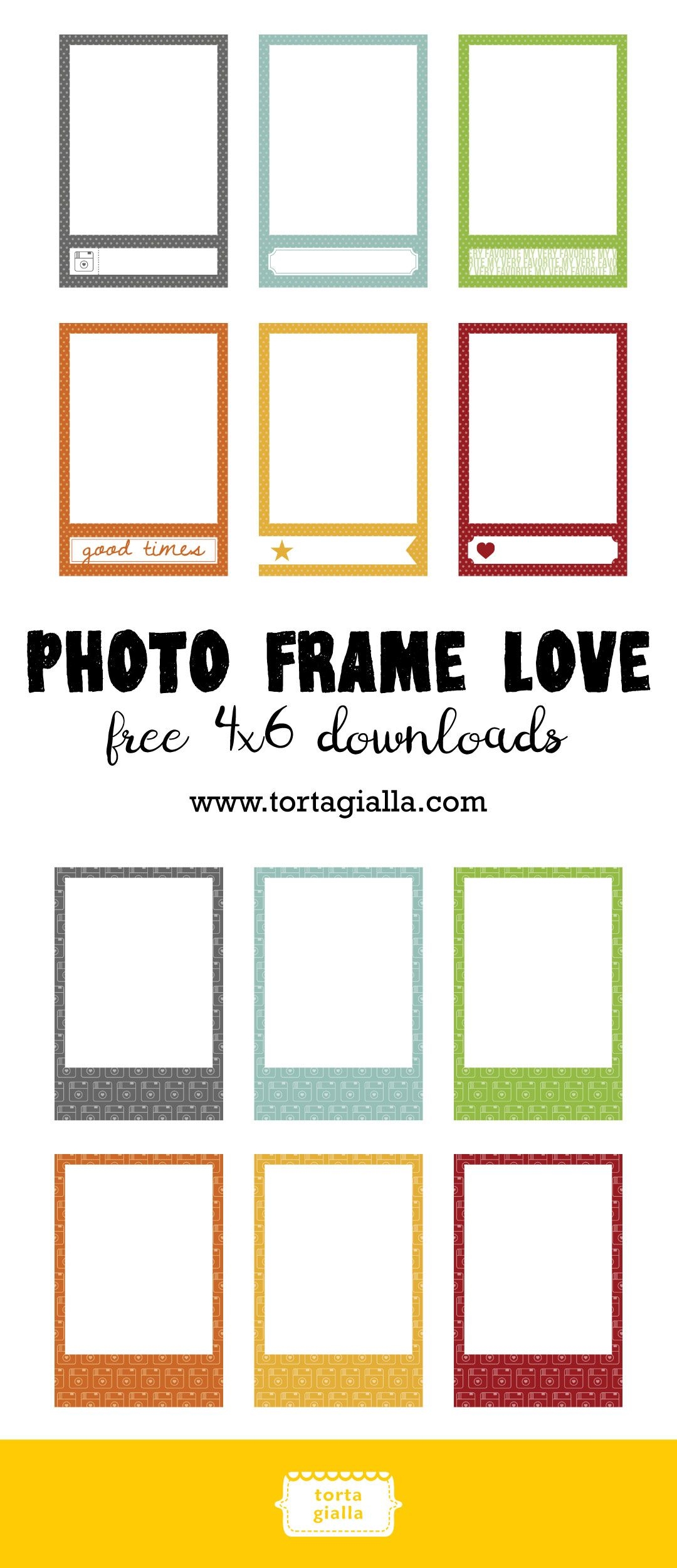 Printable Picture Frame Template 4X6 Collage Linda Bail