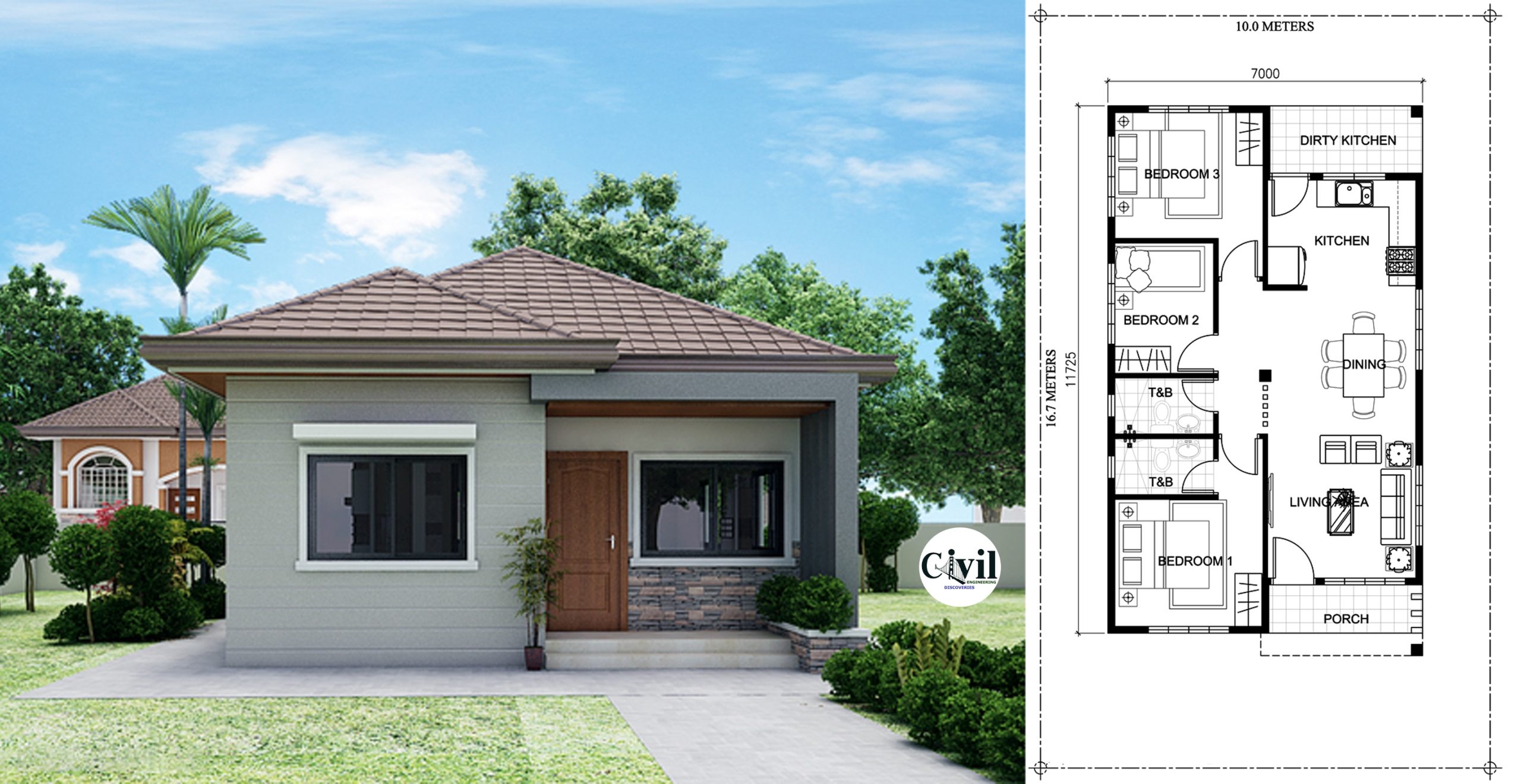 Simple 3 Bedroom House Plans
