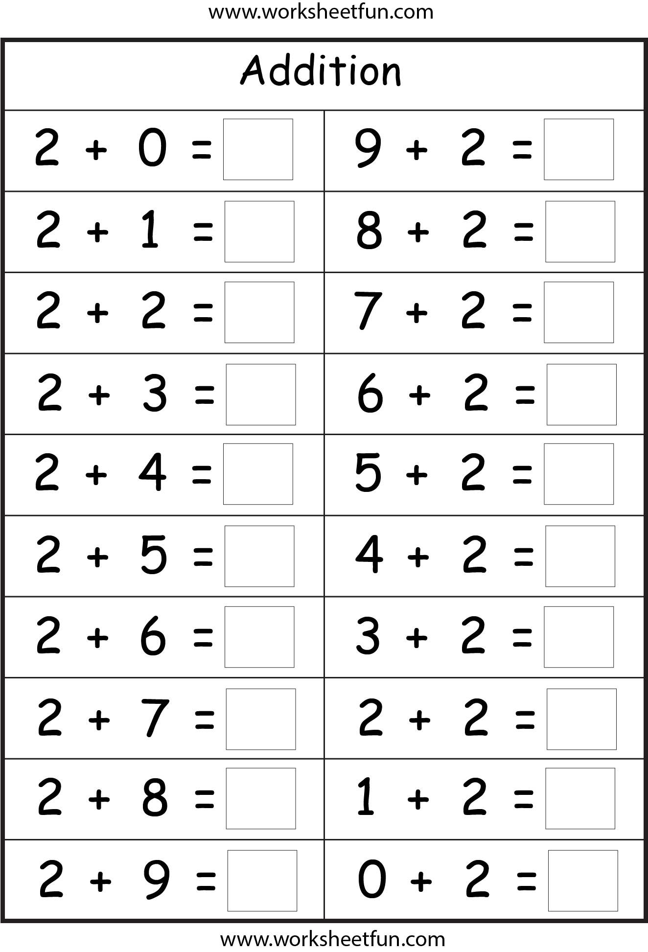 Simple Addition Facts Worksheet Deb Moran 39 s Multiplying Matrices